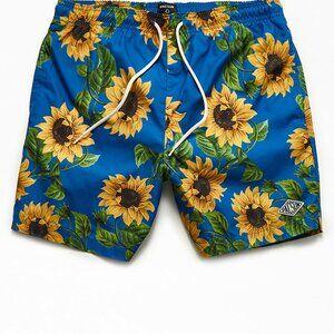 PacSun Recycled Sunflower 17" Swim Trunks